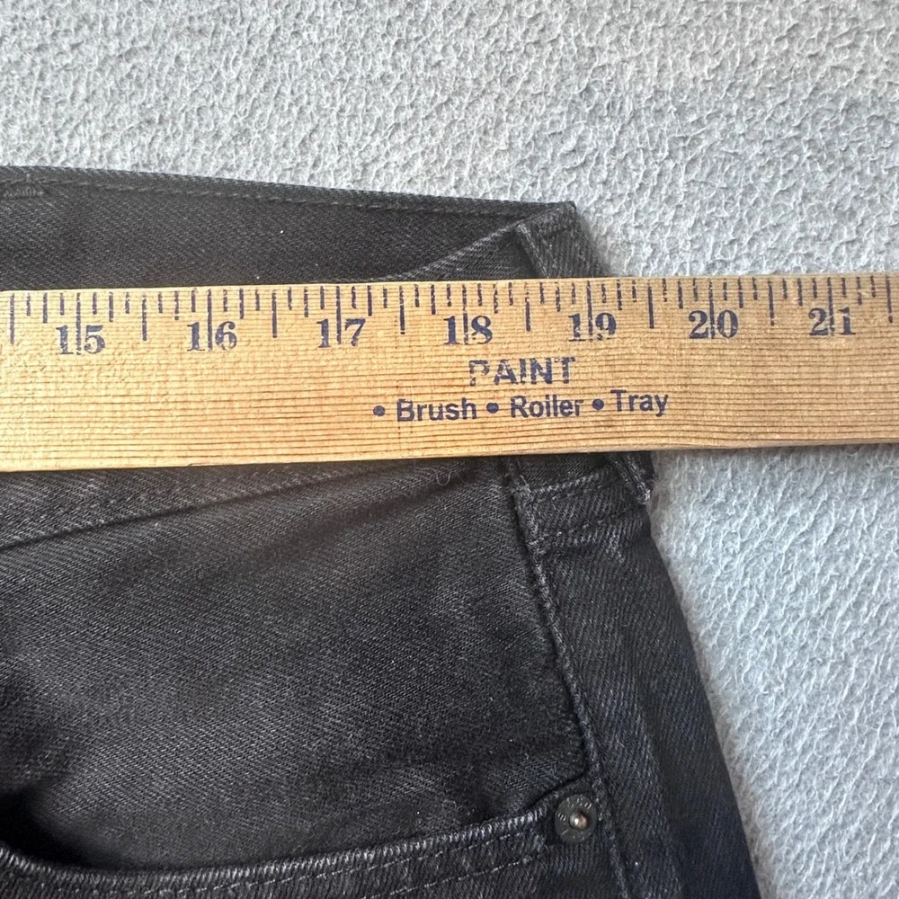 Levis 501 Jeans Mens 38x32 Black Original Fit Button Fly Straight Leg Denim